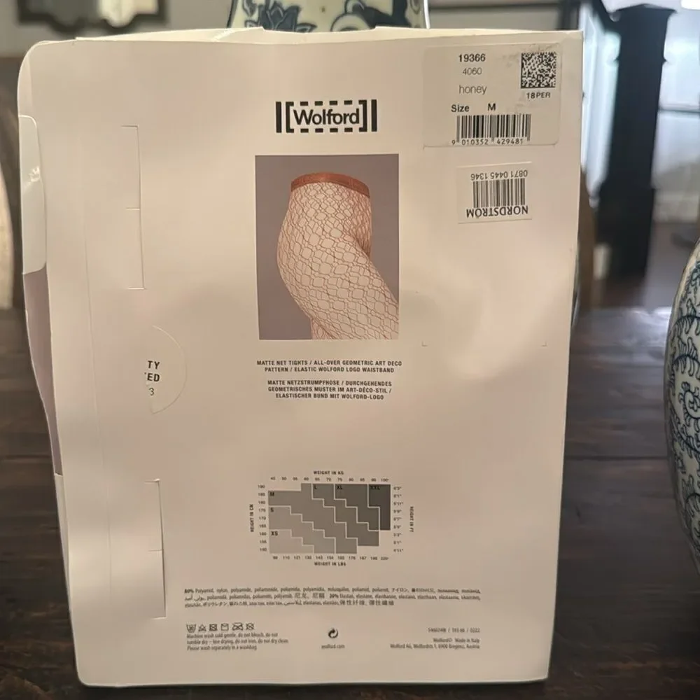 Wolford Art Deco Net Tights Honey in Medium
